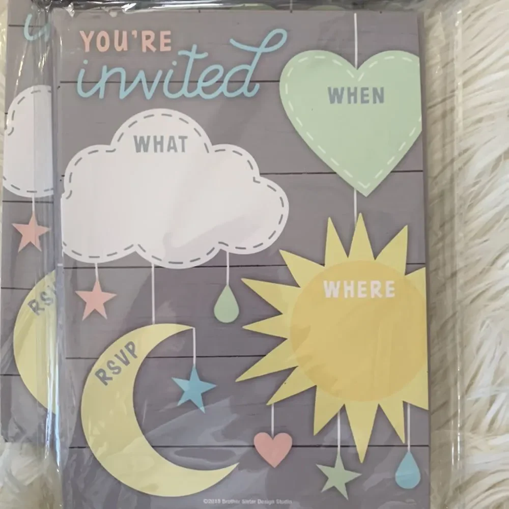 NIB 🎈2 Packs of Party Multi-Color Invitational Cards